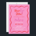 30th Birthday Invite Bye Bye 20s Wavy Border<br><div class="desc">Celebrate the big 3-0 in style with our vibrant and modern 30th birthday invitation. This unique and colorful invite is perfect for announcing your milestone birthday party. Whether you're going for a classy affair or a wild "dirty thirty" celebration, our editable invitation template allows you to customize the details. Send...</div>