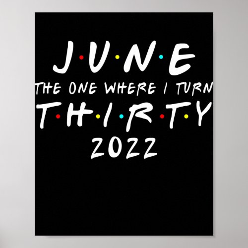 30th Birthday June The One Where I Turn 30 2022 Poster