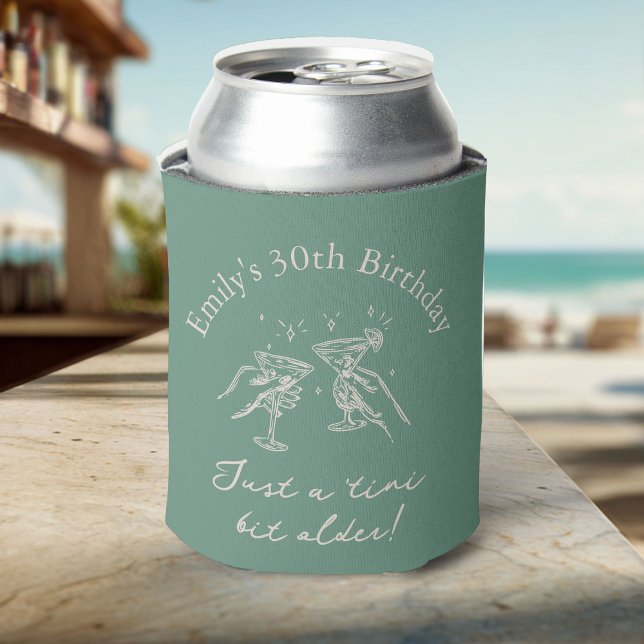 30th Birthday “Just a Tini Bit Older” Martini Can Cooler (Creator Uploaded)