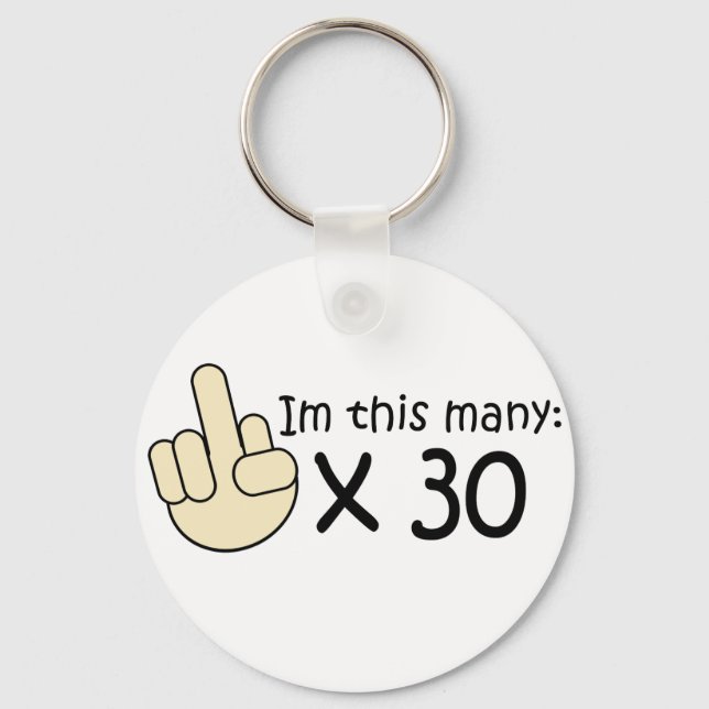 30th Birthday Keychain (Front)