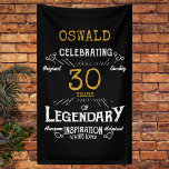 30th Birthday Legendary Black Gold Retro Banner<br><div class="desc">A personalized 30th birthday classic party banner for that special birthday turning 30. Add the name to this vintage retro style black, white and gold design for a custom 30th birthday gift. Easily edit the name and year with the template provided. A wonderful custom black birthday gift. More gifts and...</div>