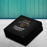 30th Birthday Legendary Black Gold Retro Gift Box<br><div class="desc">For those celebrating their 30th birthday we have the ideal birthday gift box with a vintage feel. The black background with a white and gold vintage typography design design is simple and yet elegant with a retro feel. Easily customize the text of this birthday gift using the template provided. Part...</div>