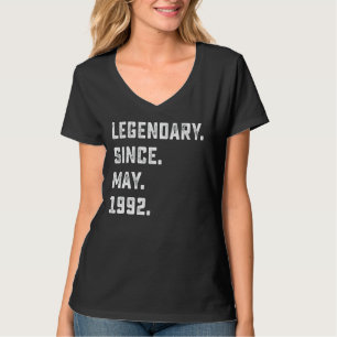 30th Birthday Legendary Since May 1992 30 Years O T-Shirt
