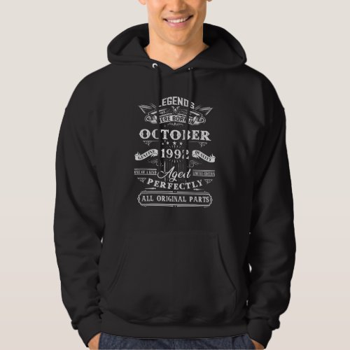 30th Birthday  Legends Born In October 1992 30 Yrs Hoodie