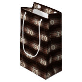 30th birthday-marque lights on brick small gift bag (Front Angled)
