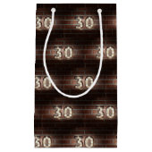 30th birthday-marque lights on brick small gift bag (Front)