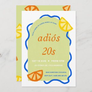 30th Birthday Mexican Adios 20s Party Invitation