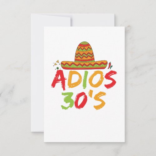 30th Birthday Mexican Party Cinco de Mayo Fiesta   Thank You Card