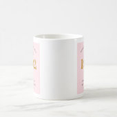 30th Birthday Name 1992 Pink Grey Elegant Chic Coffee Mug (Center)