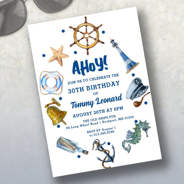 30th Birthday Nautical Summer 2024 Invitation (Creator Uploaded)