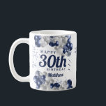 30th Birthday Navy Balloons Coffee Mug<br><div class="desc">A gorgeous navy and silver balloon happy 30th (or any age) birthday mug. This fabulous design is the perfect way to wish someone a happy thirtieth birthday (or change the age!) Personalize with our own custom name and message. Blue colored typography and gorgeous navy blue and silver balloons.</div>