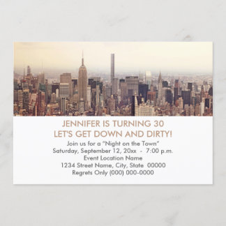 30th Birthday New York City Invitations