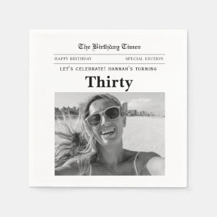 30th Birthday Newspaper Napkins