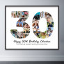 30th Birthday Number 30 Photo Collage Anniversary Poster