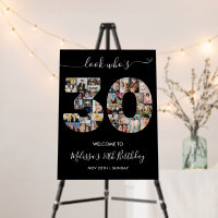 30th Birthday Number 30 Photo Collage Welcome