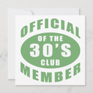 30th Birthday Official Member Card