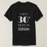 [ Thumbnail: 30th Birthday Party - Art Deco Inspired Look Shirt ]