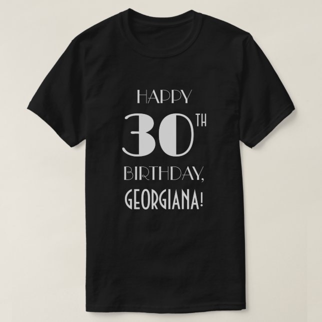 30th Birthday Party - Art Deco Inspired Look Shirt (Design Front)