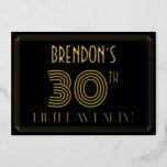 [ Thumbnail: 30th Birthday Party — Art Deco Style “30” + Name Invitation ]