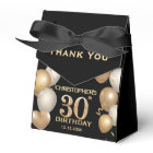 30th Birthday Party Black and Gold Balloons