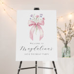 30th Birthday Party Bow Wildflower Welcome Foam Board<br><div class="desc">Elegant spring watercolor flowers create a beautiful and feminine bouquet that is accented with chic line art. A trendy font combination gives it a modern aesthetic. All of the text is editable.</div>