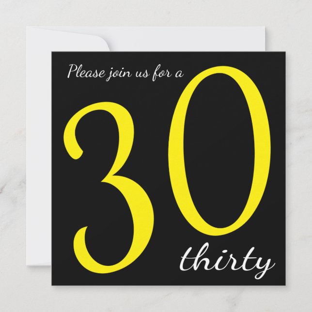 30th Birthday Party  | DIY Text Invitation (Front)
