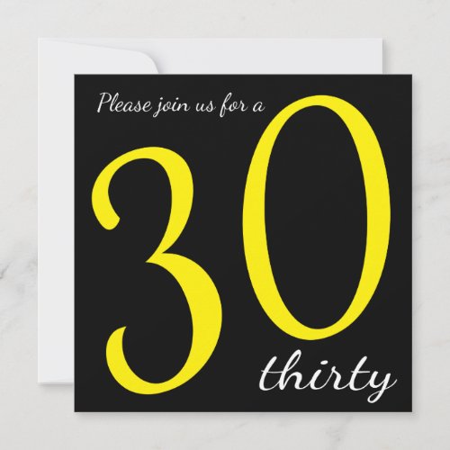 30th Birthday Party   DIY Text Invitation