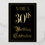[ Thumbnail: 30th Birthday Party — Fancy Script & Custom Name Invitation ]