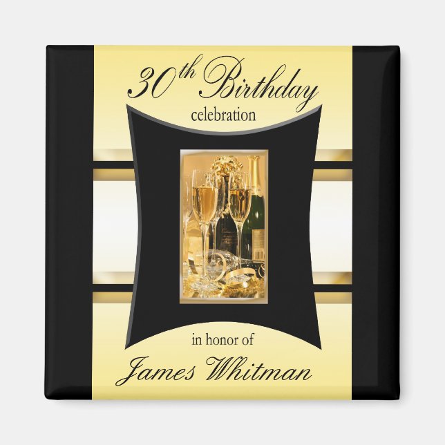 30th Birthday Party Favor/Souvenier Magnet (Front)