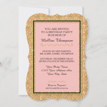 30th Birthday Party Glam Great Gatsby Style Invitation by VintageWeddings at Zazzle
