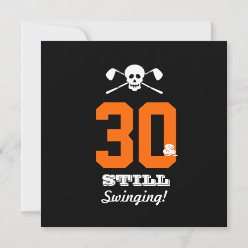 30th Birthday Party Golf - Still Swinging! Custom Announcements