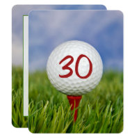 30th Birthday Party Golf theme Invitation