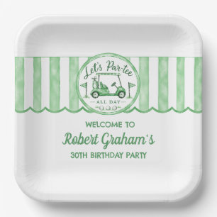 30th Birthday Party Golf Theme Let's Par-tee Paper Plates