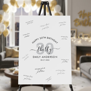30th Birthday Party Guest Signature Foam Board