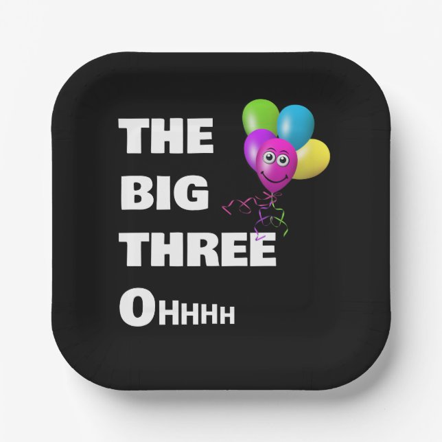  30th Birthday Party Humor  Paper Plates (Front)