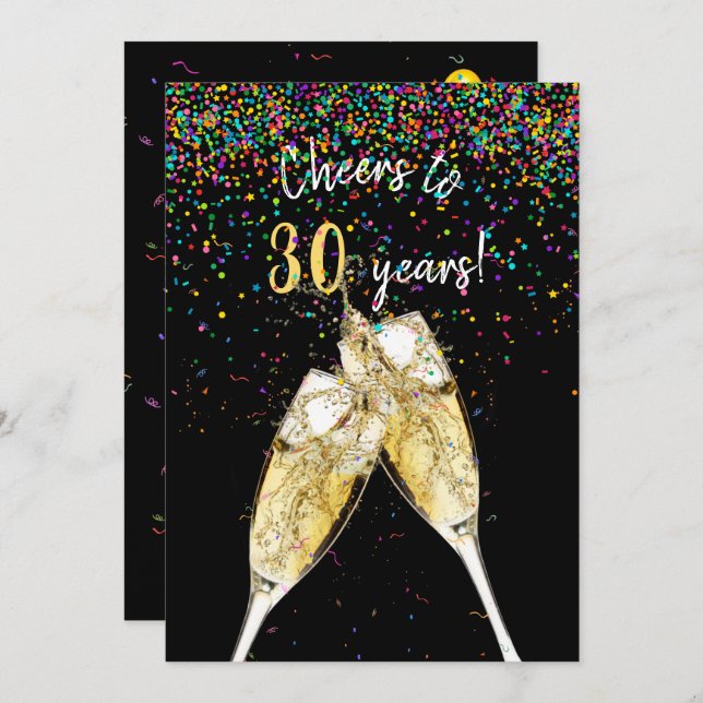 30th Birthday party Invitation (Front/Back)