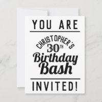 30th Birthday Party Invitation