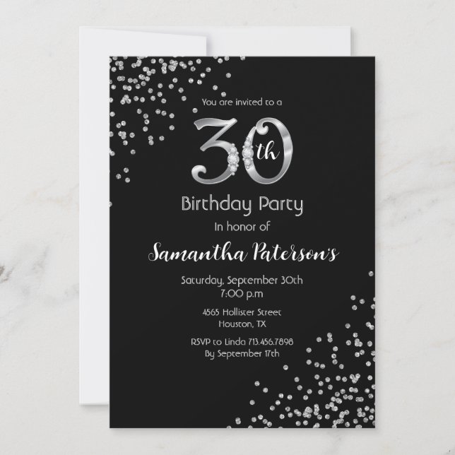 30th Birthday Party Invitation (Front)