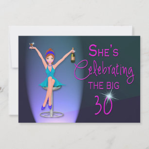 30th Birthday Party Invitation -  Flirty and Sassy