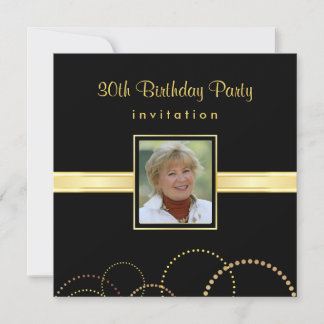 30th Birthday Party Invitation - Photo Optional