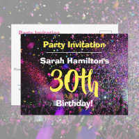 30th Birthday Party Invitation Postcard