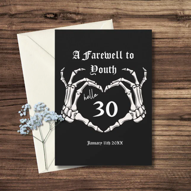 30th Birthday Party Invitation - RIP 20s Funeral | Zazzle