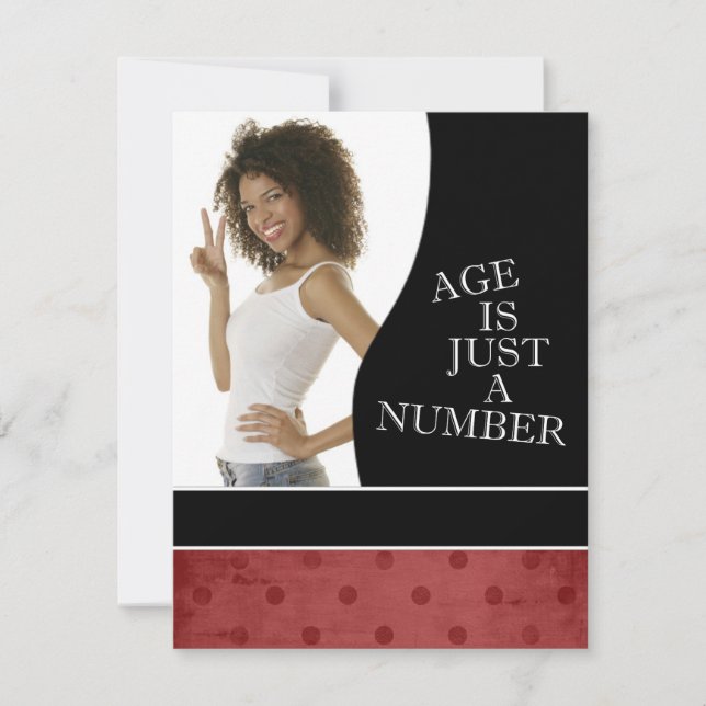 30th Birthday Party Invitations (Red) (Front)