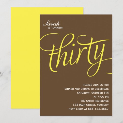 30th Birthday Party Invites