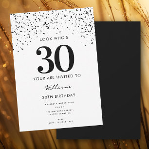 30th Birthday Party Look Who's 30 Modern Invitation