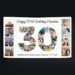 30th Birthday Party Number 30 Photo Collage Banner<br><div class="desc">Mark thirty years of wonderful memories and adventures with this captivating 30th Birthday Number Photo Collage. This customizable template is the perfect blend of creativity and sentiment, allowing you to create a truly memorable gift for your loved one's special day. Capture the essence of incredible years in a single masterpiece...</div>
