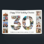 30th Birthday Party Number 30 Photo Collage Banner<br><div class="desc">Mark thirty years of wonderful memories and adventures with this captivating 30th Birthday Number Photo Collage. This customizable template is the perfect blend of creativity and sentiment, allowing you to create a truly memorable gift for your loved one's special day. Capture the essence of incredible years in a single masterpiece...</div>