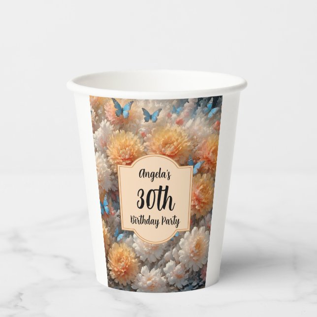 30th Birthday Party Paper Cups (Front)