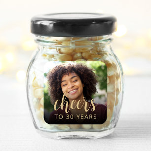 30th Birthday Party Photo Cheers Square Sticker