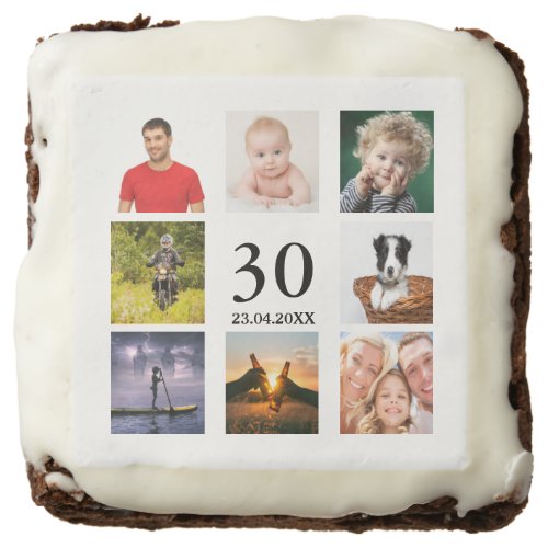30th birthday party photo collage guy men brownie
